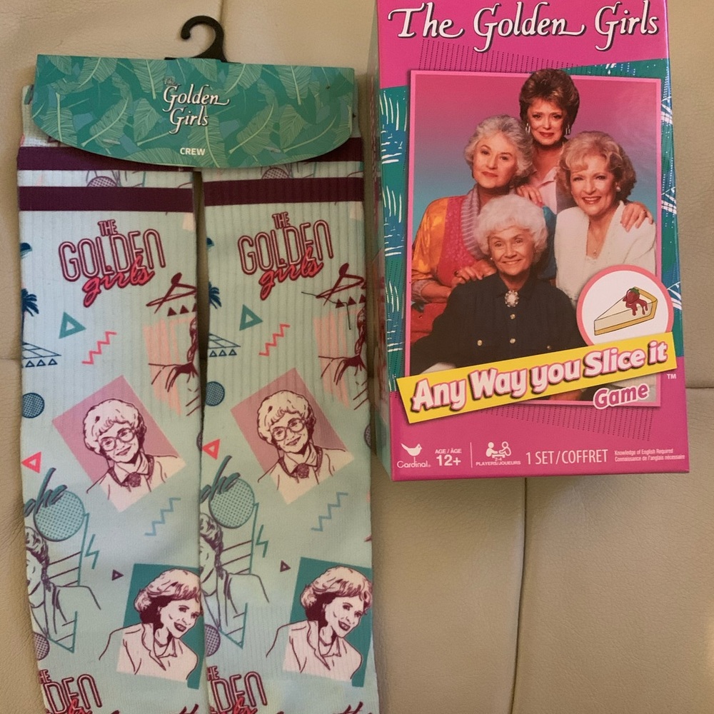 NWT The Golden Girls crew socks and trivia game